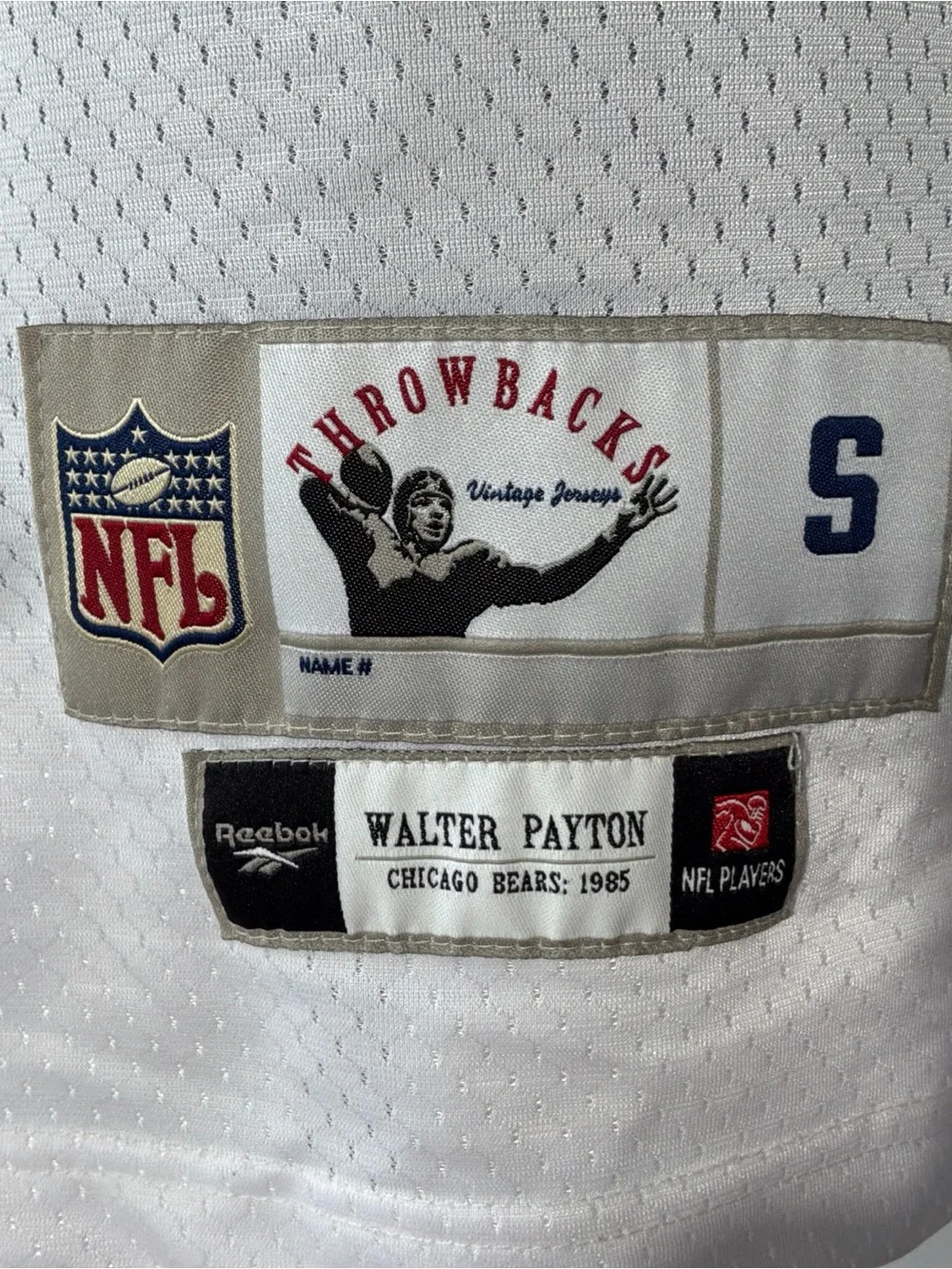 Reebok Chicago Bears Walter Payton #34 Stitched Jersey Size Small